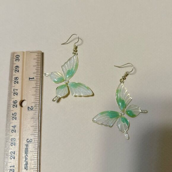 Butterfly drop earrings N829 - Picture 4 of 4